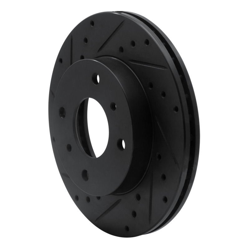 Infiniti G20 Brake Rotor (1) - Front Left - R1 Concepts - Drilled & Slotted - Black - `89-`13